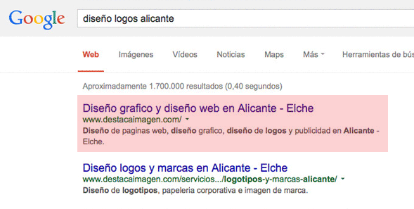 posicionamiento web en Destaca Imagen
