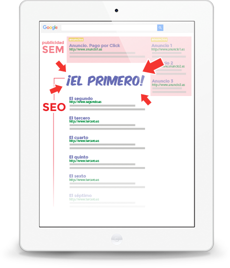 Primera posicion seo